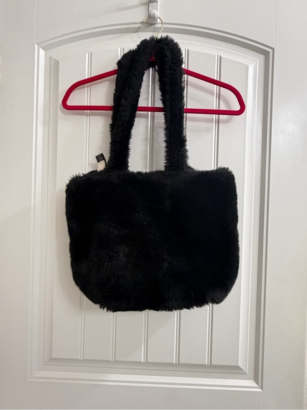 Brandy Melville Black Faux Fur Tote